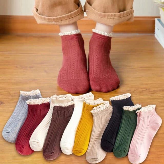 Women Socks Colors Design Ankle Cotton Socks High Cut - ROJOO SHOP