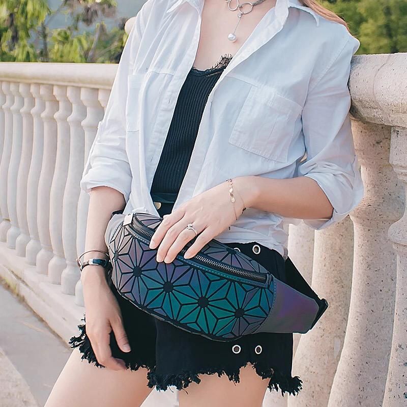 Bao Bao Duo Geometric Crossbody Bag in White x Black